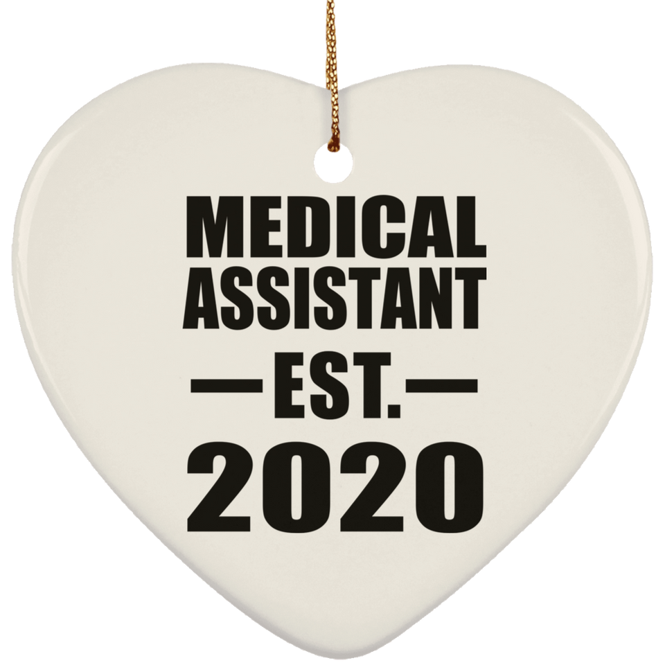 Medical Assistant Established EST. 2020 - Heart Ornament