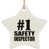 Number One #1 Safety Inspector - Star Ornament