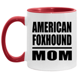 American Foxhound Mom - 11oz Accent Mug Red