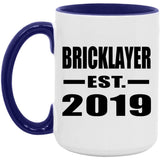 Bricklayer Established EST. 2019 - 15oz Accent Mug Purple