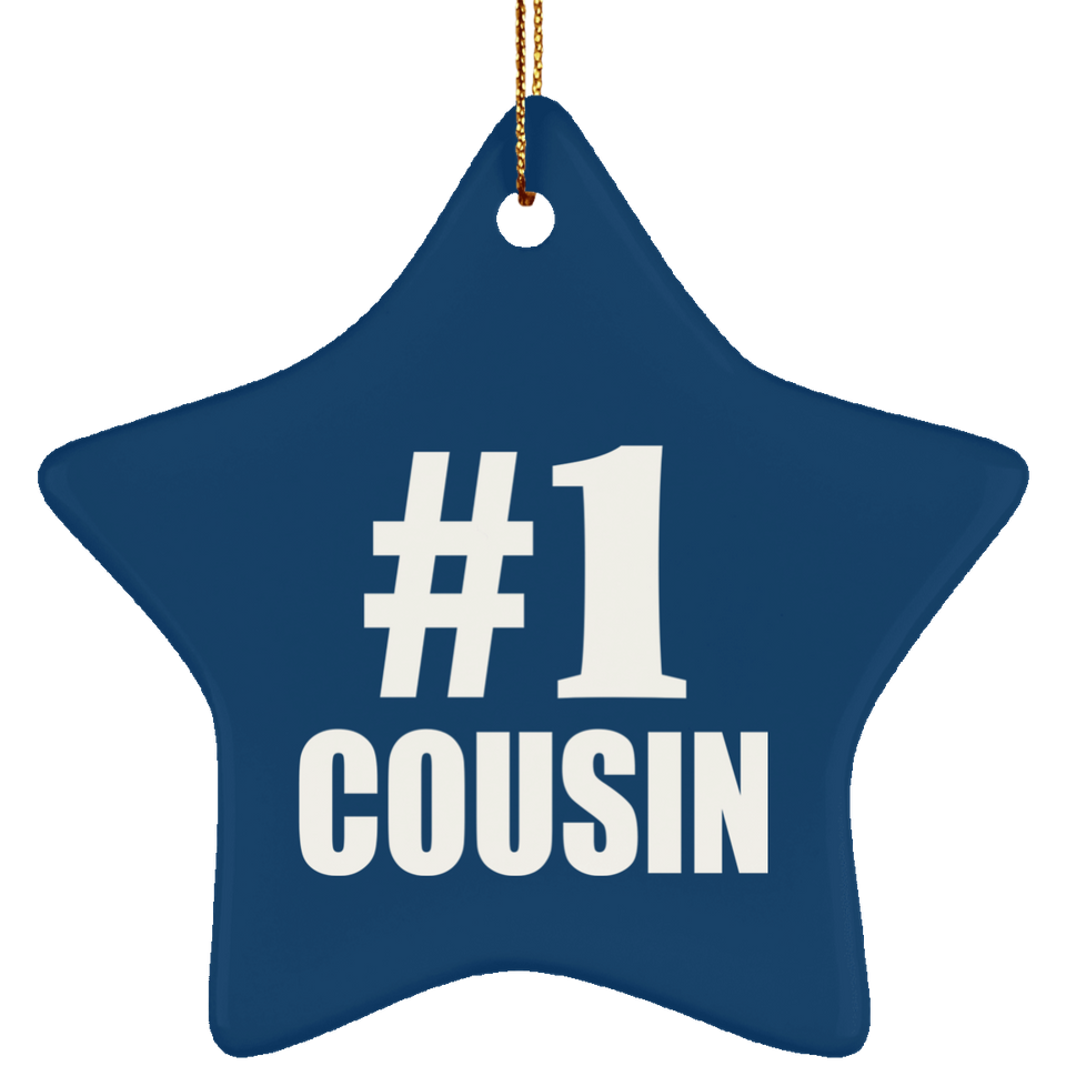 Number One #1 Cousin - Star Ornament