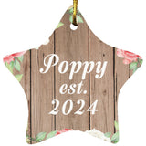 Poppy Established Est. 2024 - Star Ornament B
