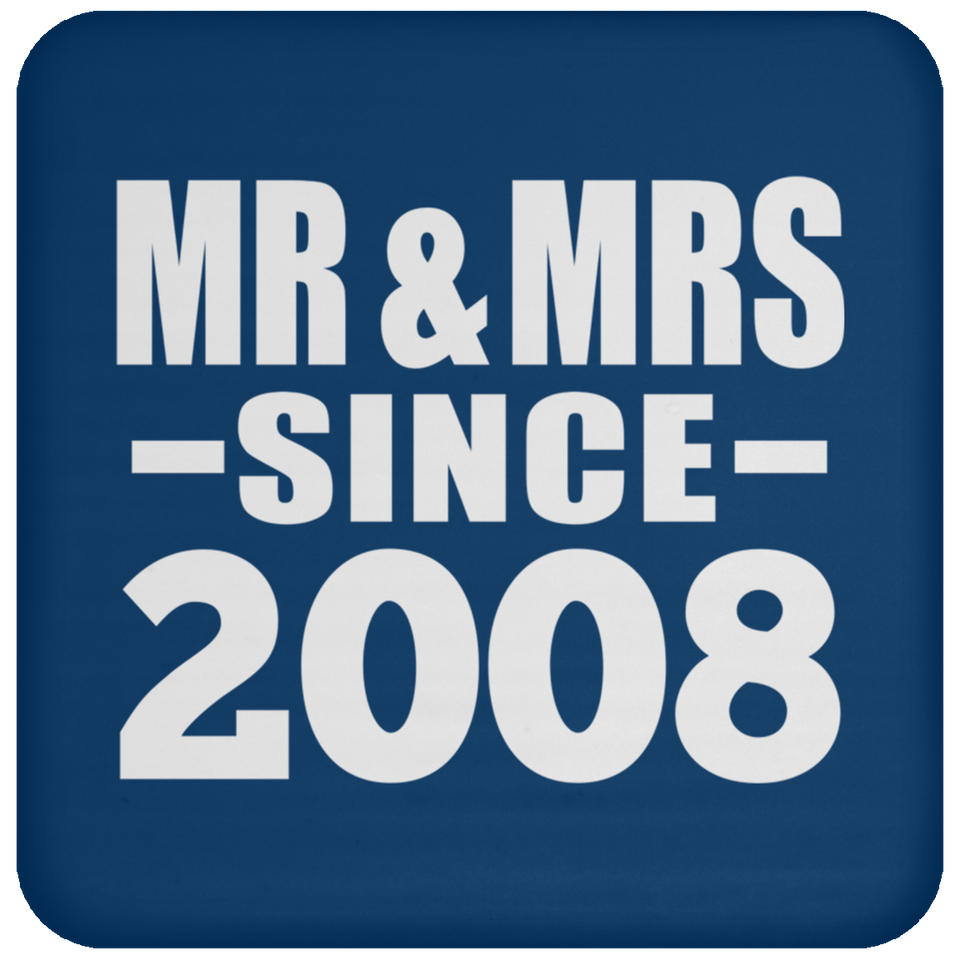 16th Anniversary Mr & Mrs Since 2008 - Drink Coaster