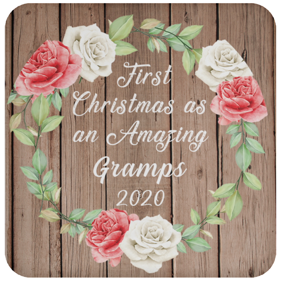 First Christmas As an Amazing Gramps 2020 - Drink Coaster B