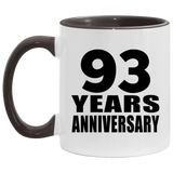 93rd Anniversary 93 Years - 11oz Accent Mug Black