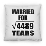 67th Anniversary Married For Square Root of 4489 Years - Throw Pillow