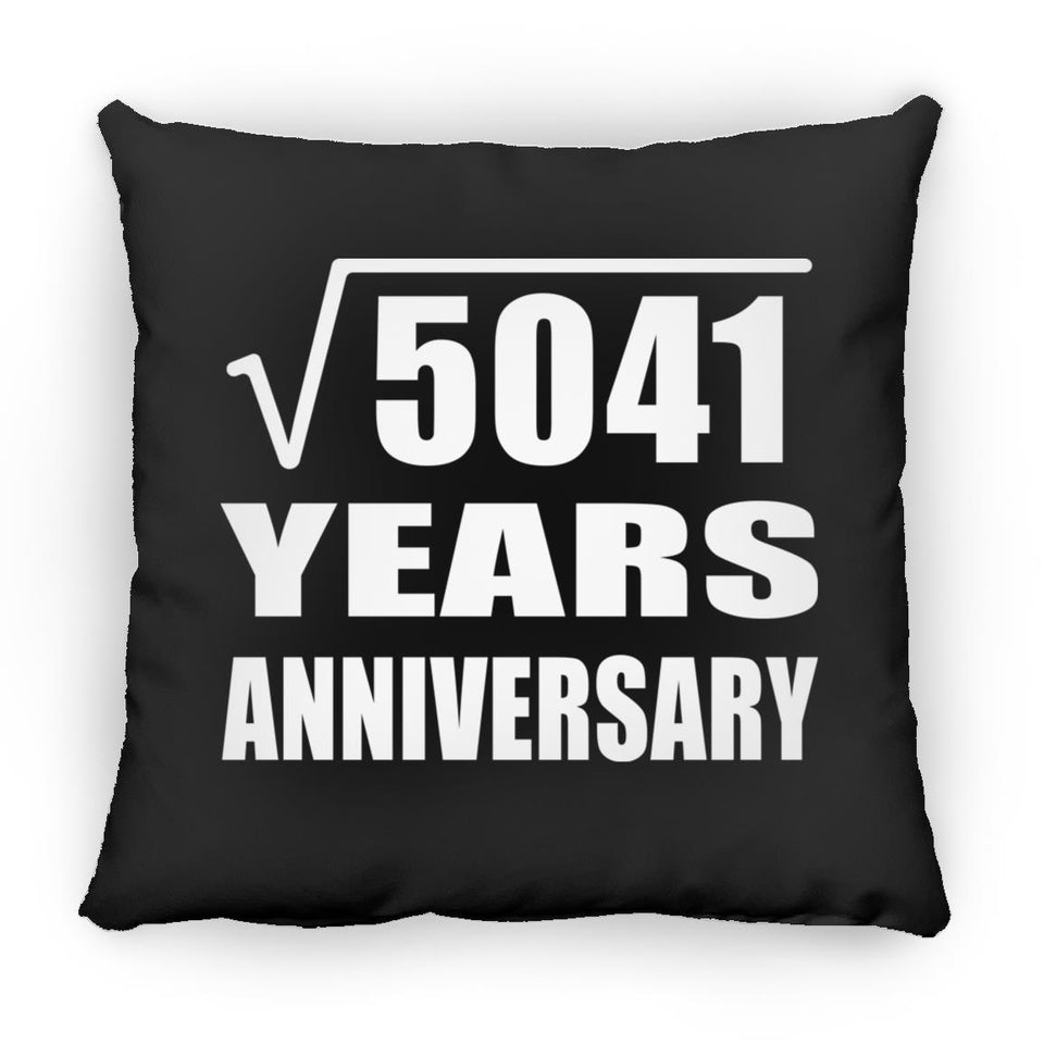 71st Anniversary Square Root of 5041 Years Anniversary - Throw Pillow Black