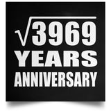 63rd Anniversary Square Root of 3969 Years Anniversary - Poster Square