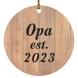 Opa Established EST. 2023 - Circle Ornament C