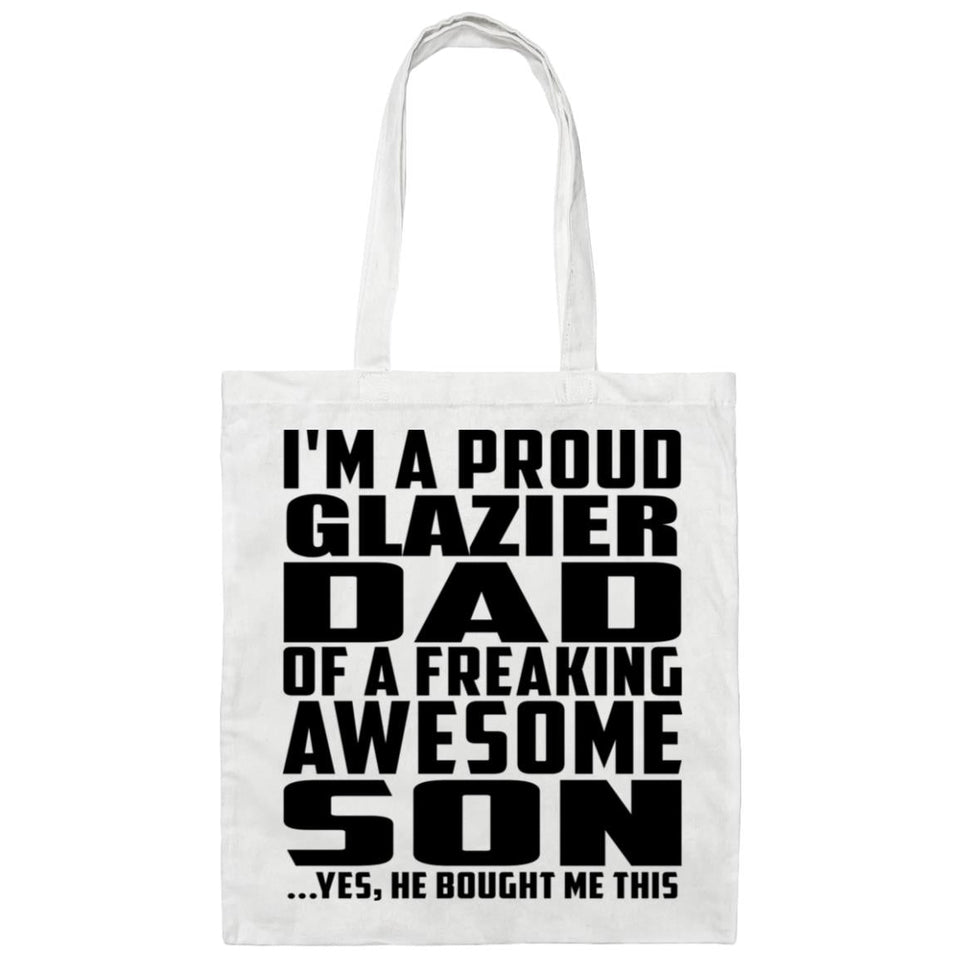Proud Glazier Dad Of Awesome Son - Tote Bag White