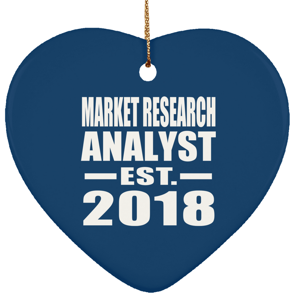 Market Research Analyst Established EST. 2018 - Heart Ornament