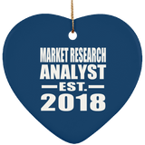Market Research Analyst Established EST. 2018 - Heart Ornament