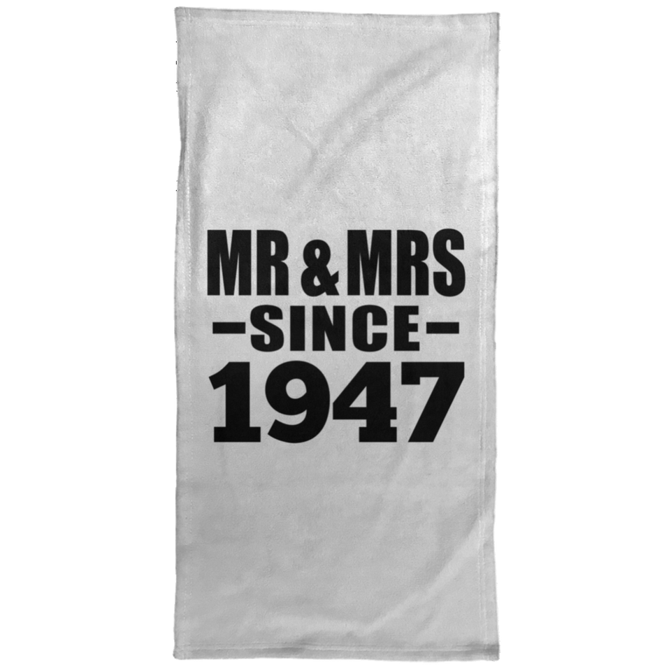77th Anniversary Mr & Mrs Since 1947 - Hand Towel