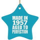 67th Birthday Made In 1957 Aged to Perfection - Star Ornament
