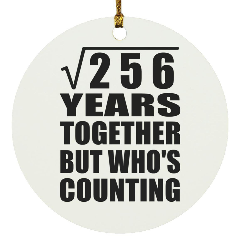 16th Anniversary Square Root of 256 Years Who's Counting - Circle Ornament