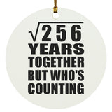 16th Anniversary Square Root of 256 Years Who's Counting - Circle Ornament