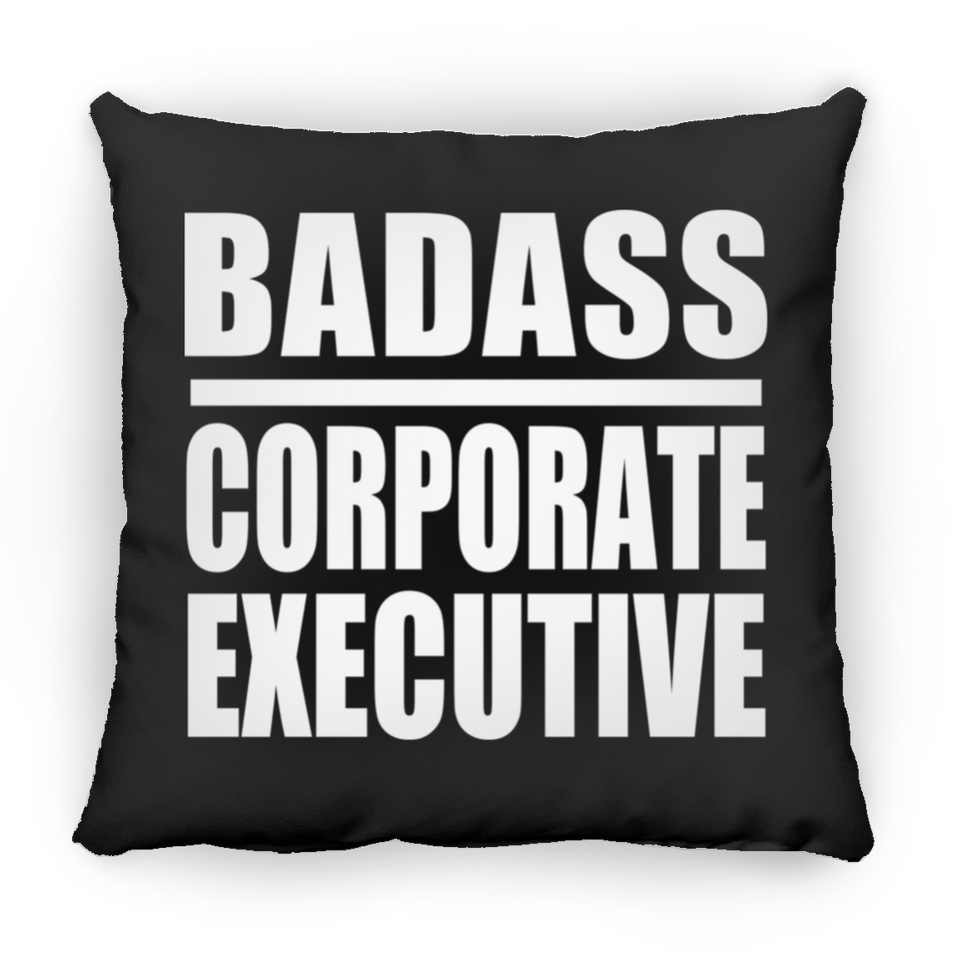 Badass Corporate Executive - Throw Pillow Black