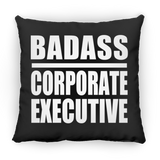 Badass Corporate Executive - Throw Pillow Black