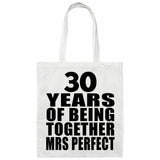 30th Anniversary 30 Years Of Being Mrs Perfect - Tote Bag White