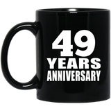 49th Anniversary 49 Years - 11 Oz Coffee Mug Black