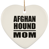 Afghan Hound Mom - Heart Ornament