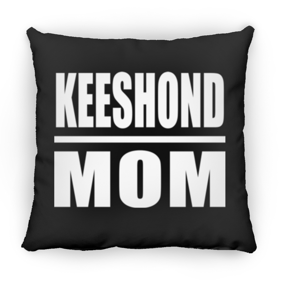 Keeshond Mom - Throw Pillow Black