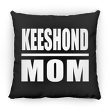 Keeshond Mom - Throw Pillow Black