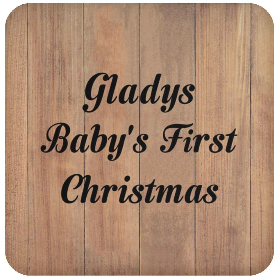 Gladys Baby's First Christmas - Drink Coaster C