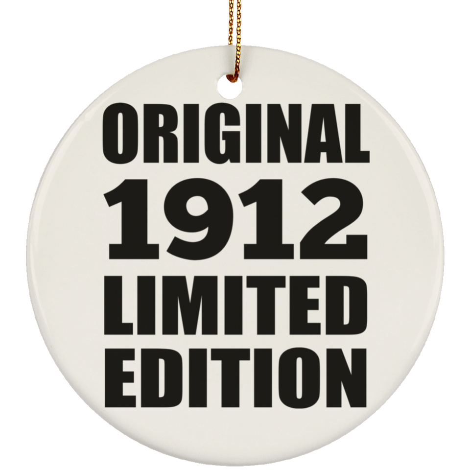 112th Birthday Original 1912 Limited Edition - Circle Ornament