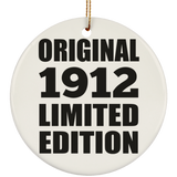 112th Birthday Original 1912 Limited Edition - Circle Ornament