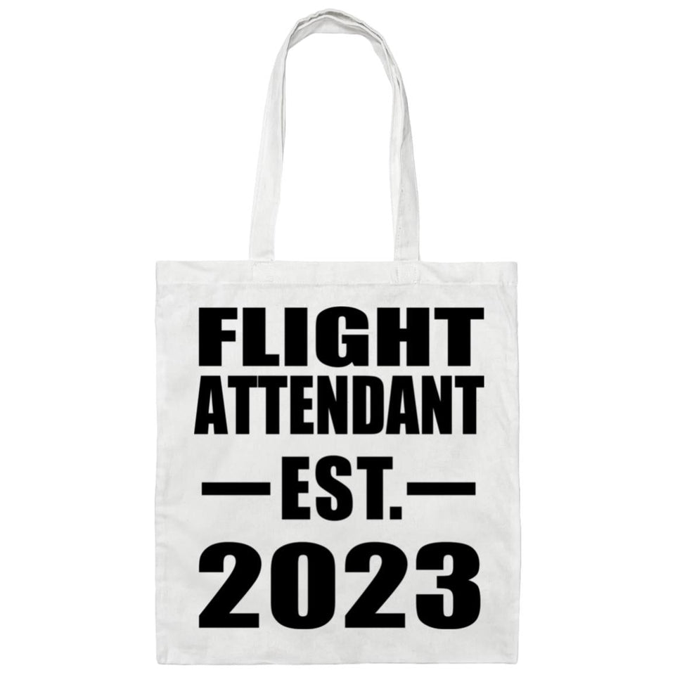 Flight Attendant Established EST. 2023 - Tote Bag White