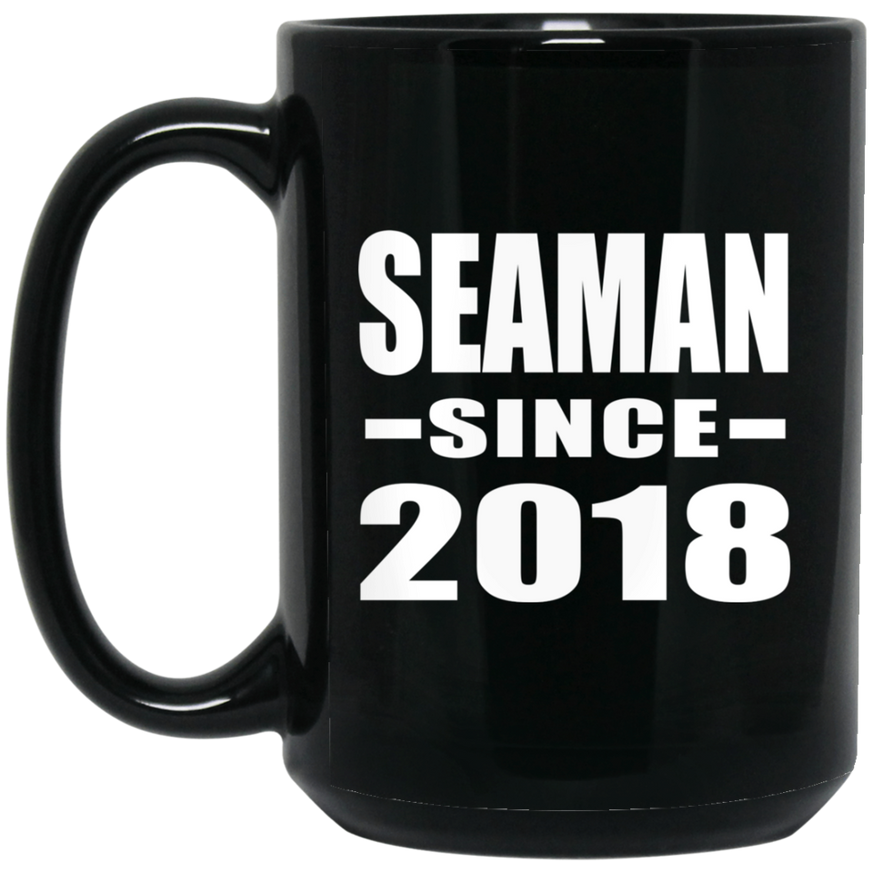Seaman Since 2018 - 15 Oz Coffee Mug Black