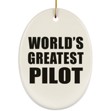World's Greatest Pilot - Oval Ornament