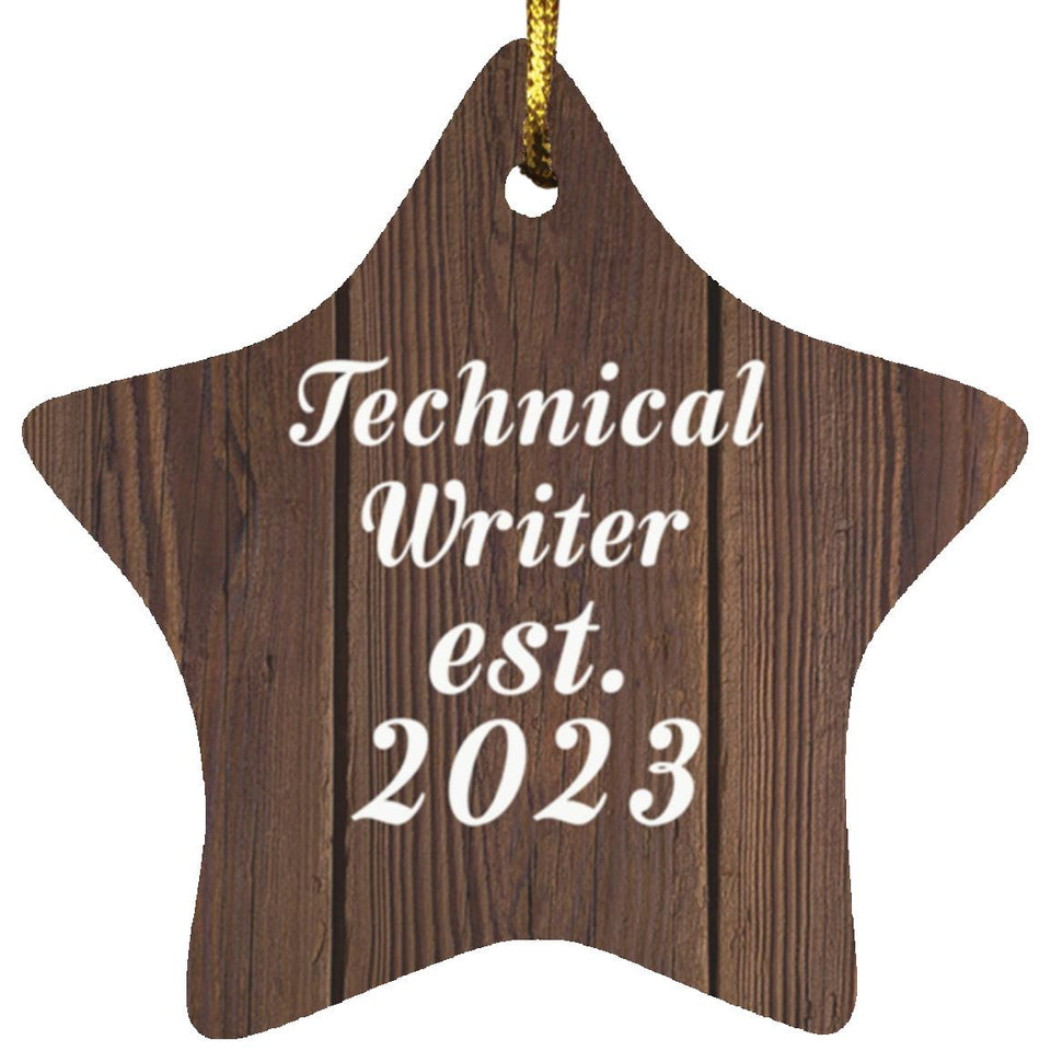 Technical Writer Established Est. 2023 - Star Ornament D