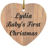 Lydia Baby's First Christmas - Heart Ornament C