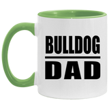 Bulldog Dad - 11oz Accent Mug Green