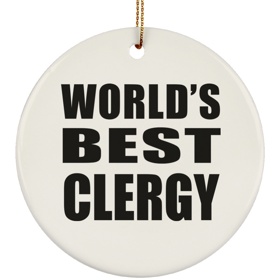 World's Best Clergy - Circle Ornament