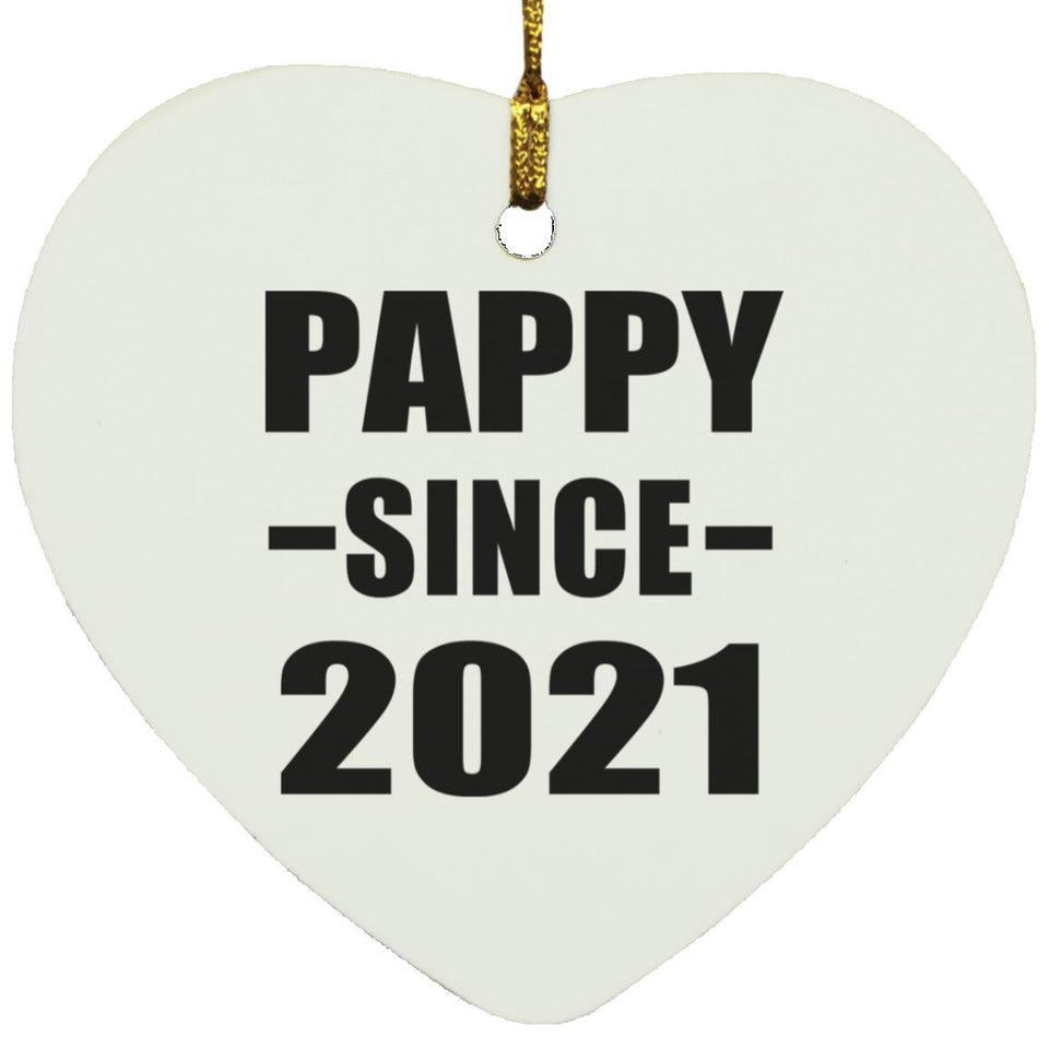 Pappy Since 2021 - Heart Ornament