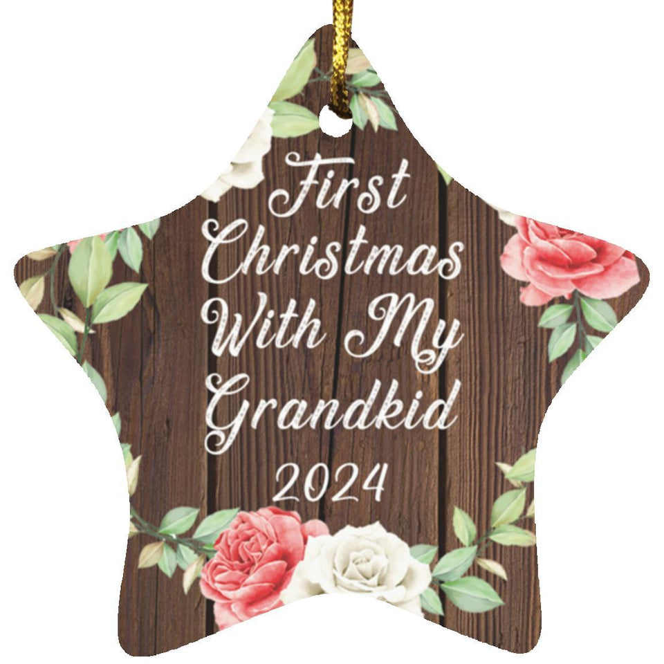 First Christmas With My Grandkid 2024 - Star Ornament A