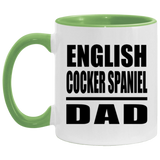 English Cocker Spaniel Dad - 11oz Accent Mug Green
