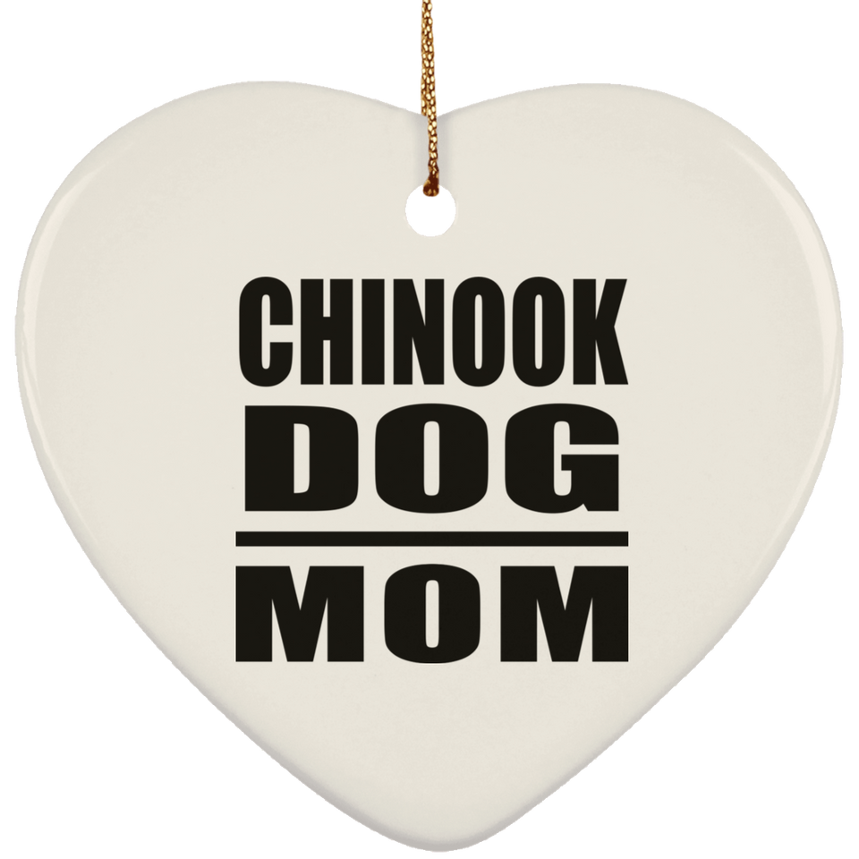 Chinook Dog Mom - Heart Ornament