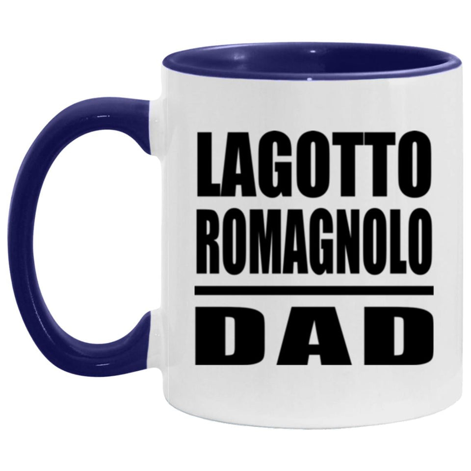 Lagotto Romagnolo Dad - 11oz Accent Mug Purple