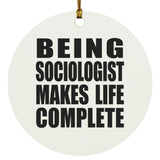 Being Sociologist Makes Life Complete - Circle Ornament