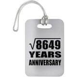 93rd Anniversary Square Root of 8649 Years Anniversary - Luggage Bag Tag