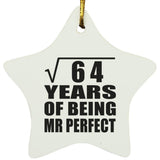 8th Anniversary Square Root of 64 Years of Mr Perfect - Star Ornament