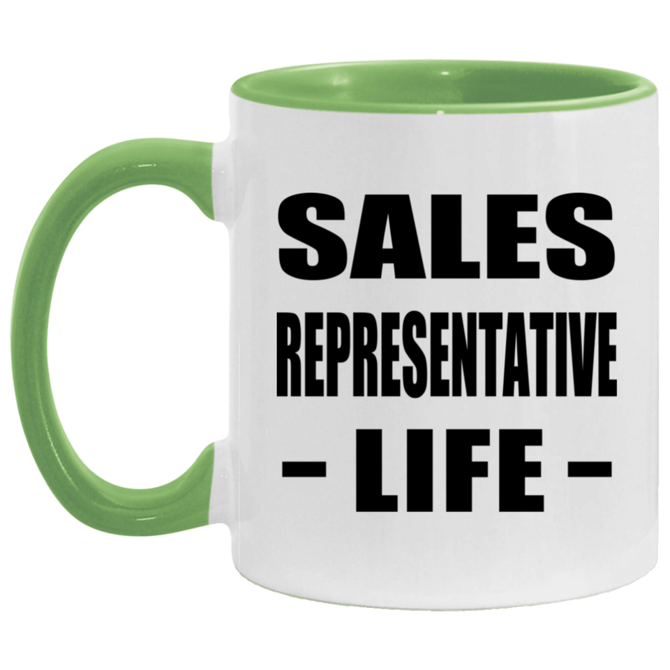 Sales Representative Life - 11oz Accent Mug Green