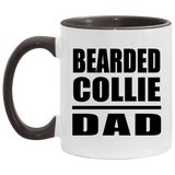 Bearded Collie Dad - 11oz Accent Mug Black