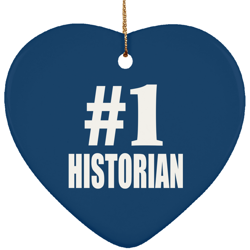 Number One #1 Historian - Heart Ornament