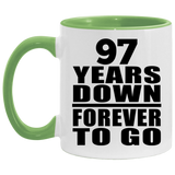 97th Anniversary 97 Years Down Forever to Go - 11oz Accent Mug Green