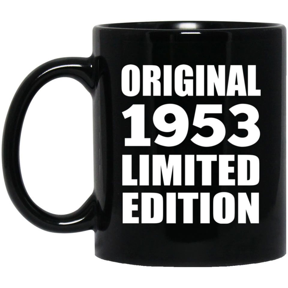 71st Birthday Original 1953 Limited Edition - 11oz Coffee Mug Black